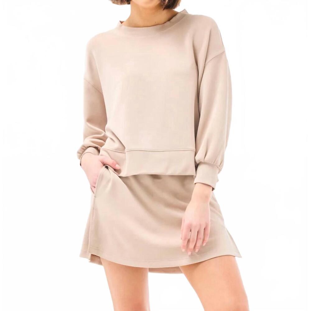 NEW MARY SQUARE cora skort in mink